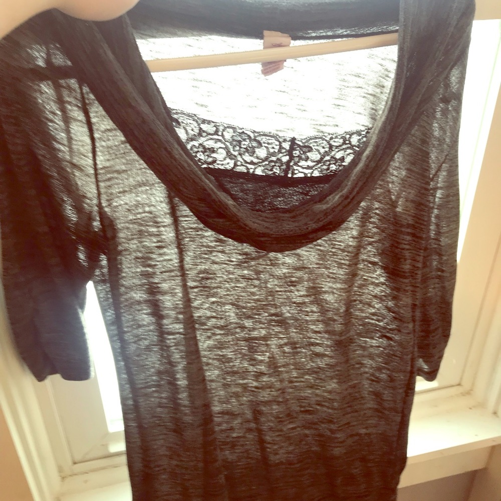 Black laced shirt